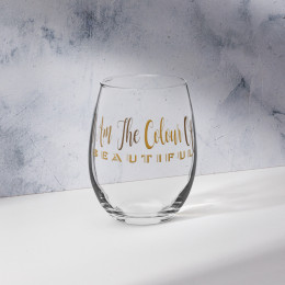 Signature I AM The Colour of Beautiful Stemless wine glass